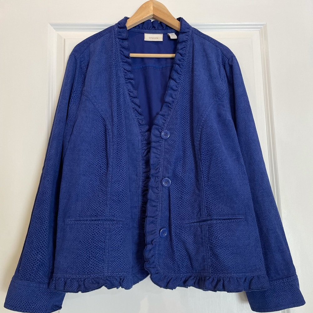 Chicos Ruffled Edge Women’s Jacket/Blazer